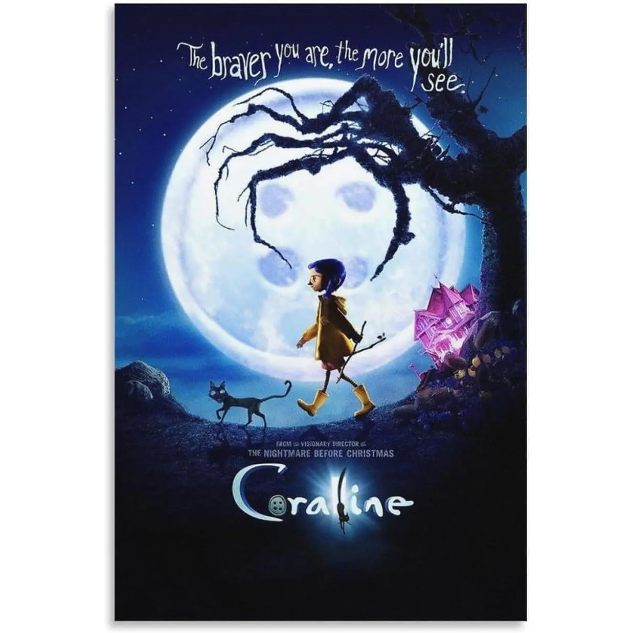 Vintage Movie Coraline Room Canvas Home Decor for Room Aesthetics Wall Art Poster. Canvas Wall Art Prints Poster Gifts Photo Picture Painting Posters Room Decor Home Decorative 16x24inch(40x60cm)