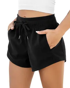 ODODOS Women's Sweat Shorts with Pockets Cotton French Terry Drawstring Summer Workout Casual Lounge Shorts