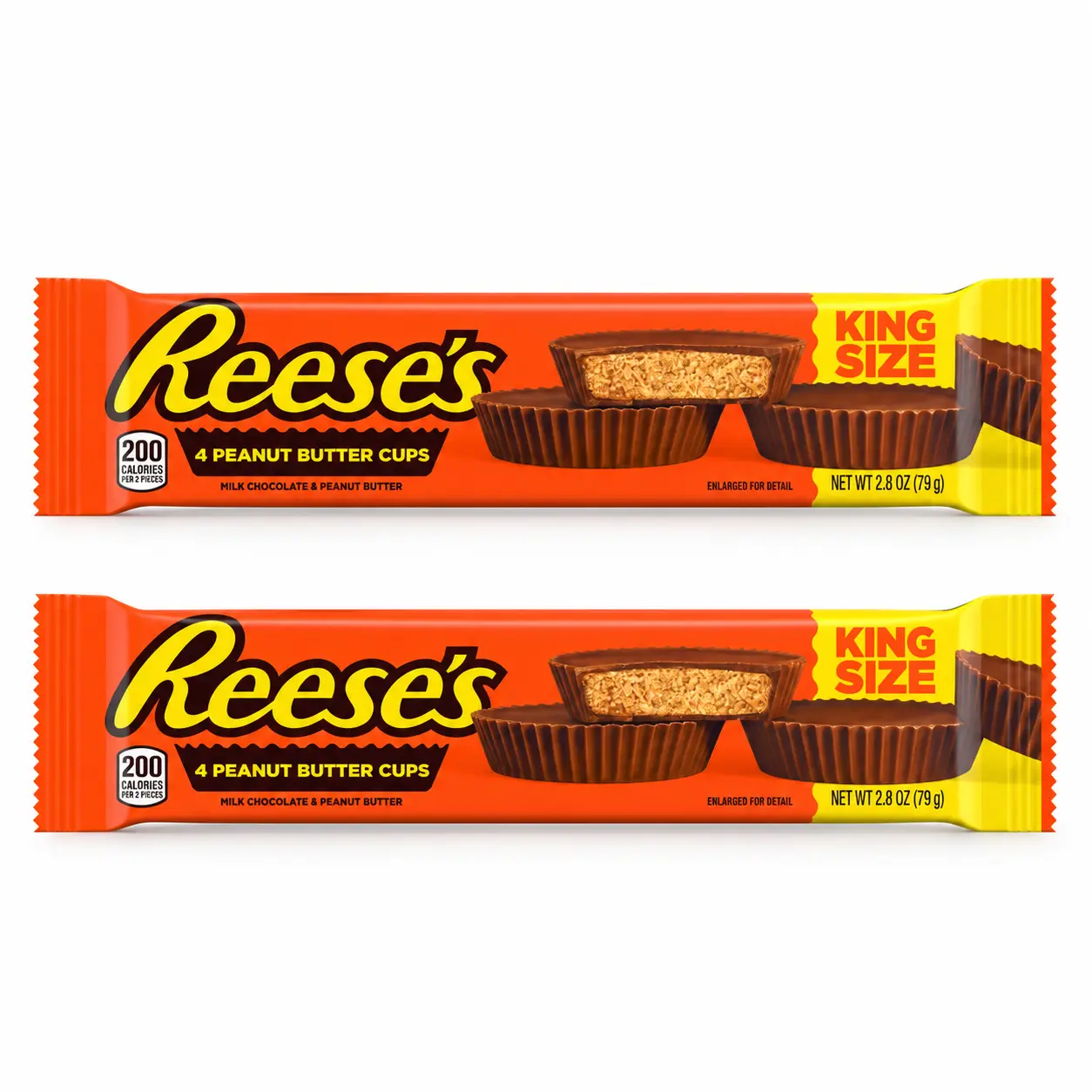 Reese's Peanut Butter Cups King Size, 2.8 oz Packs | 2, 4, 6, 12, 18 or 24 Pack