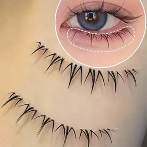 5 Pairs Fairy Lower Eyelashes, Manga Little Devil Style Natural Look False Eyelashes With Transparent Stem Natural Full Strip Lashes Eyelashes Extensions Eyelash Extensions Cosmetic Makeup Eyelash Extension Lash Extension Lash Extensions