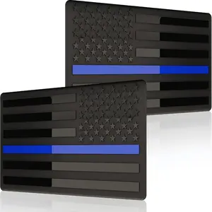 American Flag Pattern Car Stickers, Acrylic Cut-Out USA Flag Car Emblem, Universal Bumper Sticker Decal for Car Truck SUV