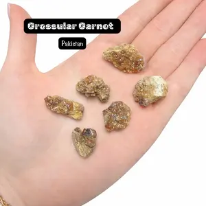 ONE Mini Grossular Garnet Specimen - Orange Garnet - Garnet Cluster - Pakistan