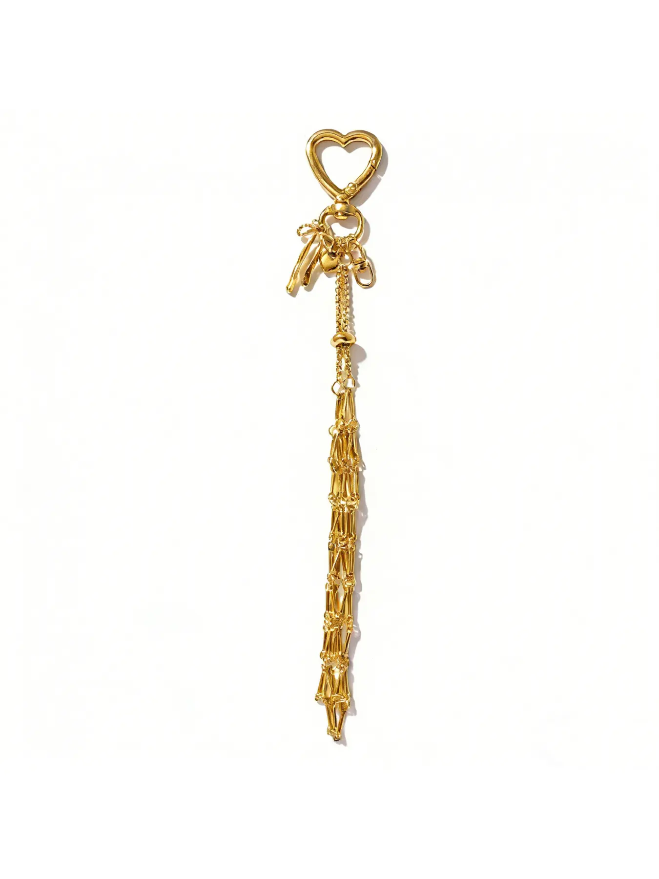 4594 Gold Heart Buckle/12cm Mesh Bag