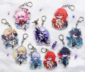 Honkai: Star Rail Ashveil Chibi Acrylic Keychain, Miyabi Hoshimi Keychain, Gift