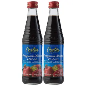 Cortas Pomegranate Molasses 10oz (Pack of 2) – Authentic Lebanese Sweet & Tart Syrup for Cooking, Marinades & Dressings