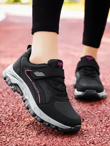 Women's Comfortable Breathable Lightweight Athletic Walking Shoes, Soft Sole Anti-Slip, Velcro Closure Casual Shoes for Middle Aged & Seniors