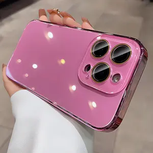 Candy colored ice glass Tempered case Cover iPhone 17 16Pro Max 15 14 13 12 11Pro Max minimalist design, suitable for both men and women to protect the case