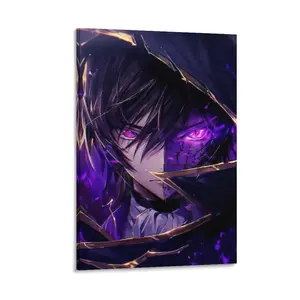 Code Geasse Lelouch of The Rebellion Posters ， Anime Decorative Wall Art Painting Canvas Poster Gifts. (28) Canvas Poster Bedroom Decor Sports Landscape Office Room Decor Gift Frames Ornaments Artistic Decoration Print Photo Frame-.