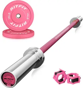 RITFIT 4ft Olympic Barbell for Squat, Deadlift, Curl, and Bench Press - 350lbs/500lbs Capacity fitness exercise olympic weight fit woman RITFIT 4ft Olympic Barbell for Squat, Deadlift, Curl, and Bench Press - 350lbs/500lbs Capacity fitness exercise olympic weight fit woman