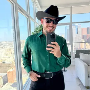 FLOR SATIN LONG SLEEVE (SLIMFIT)