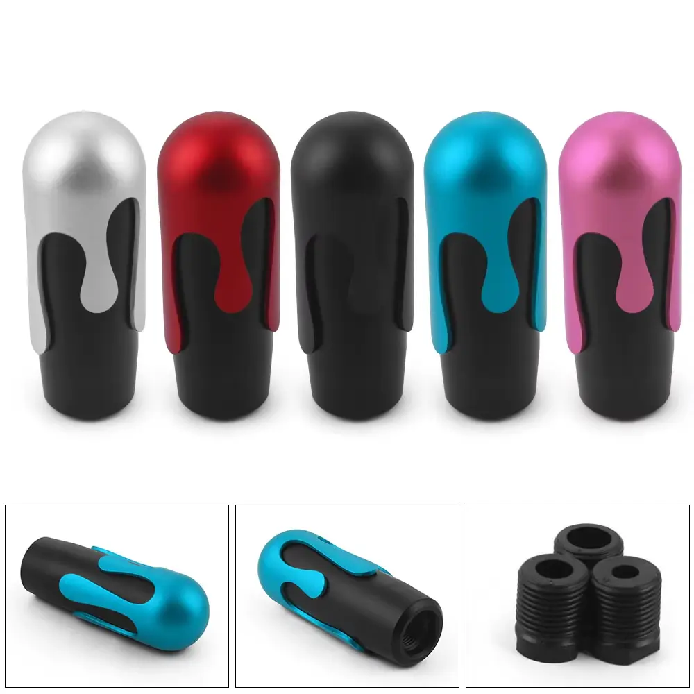 Creative Ice Cream Shape Aluminium Manual Transmission Shifter Knob - Interchangeable Car Accessory, Universal Gear Stick Fit M8 M10 M12, Automotive Interior Fastener Part, Shifter Knobs, Interchangeable Knob