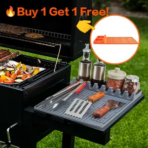 【1 FREE W/ ORDER】 Silicone Griddle Mat 16x11.5 - Waterproof Oil Proof Anti Slip Heat Resistant Kitchen Grill Drain Pad