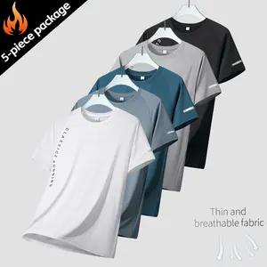 Men’s minimalist short-sleeve 5-pack — premium look and feel, versatile and durable, stylish simple fit. Suitable for everyday office wear, casual outings, sports/fitness, travel, daily commuting, and gifting to a boyfriend or family members.