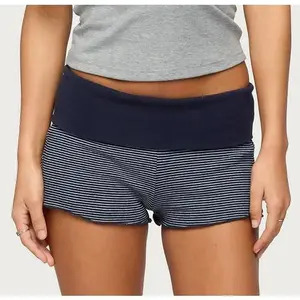 Women Dot Print Tight Shorts Low Elastic Waist Mini Summer Shorts Trendy Streetwear for Party Outdoor