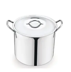 12 Quart Stainless Steel Stock Pot, Silver