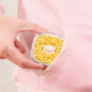 Healing Yellow Floral Pig Printed Retainer Box Portable Anti Lost Denture Storage Case Outdoor Travel Orthodontic Retainer Box Drop Resistant Scratch Proof Invisible Aligner Case