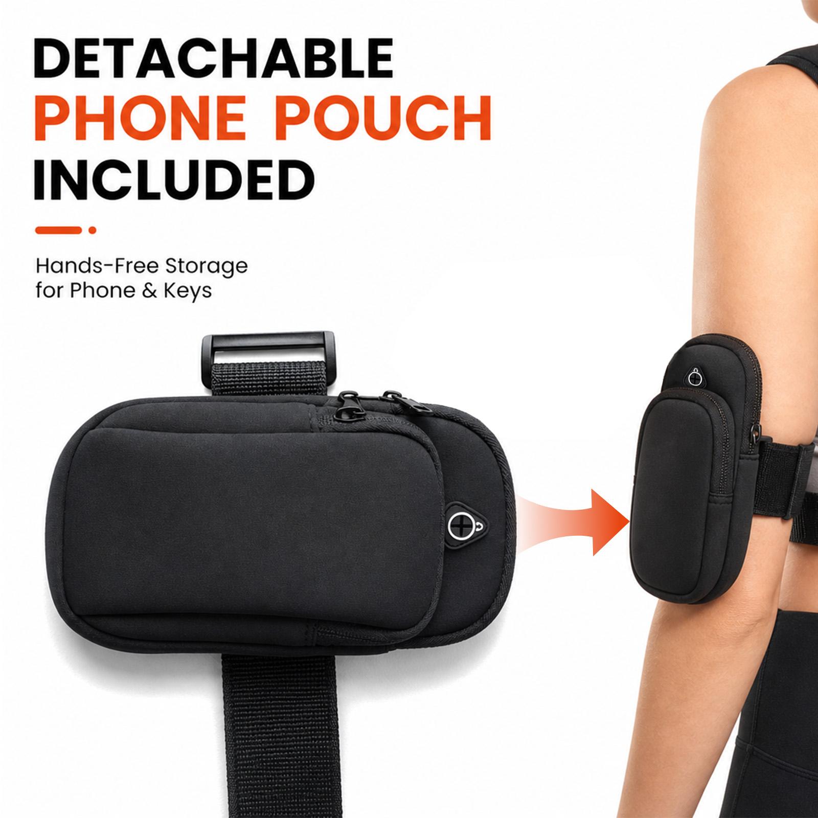 Weighted Rucking Vest - Men's, Women's Workout Gear with 8lbs-25lbs Options, Detachable Phone Pouch for Walking, Weight Training, Weighted Vest