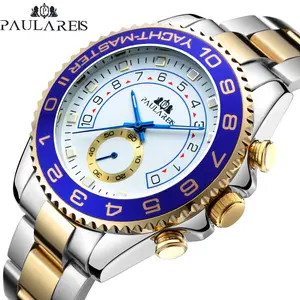 Automatic Watch for Men Mechanical Self Wind Stainless Steel Casual Gold Blue Master Fashion Luxury Wristwatches