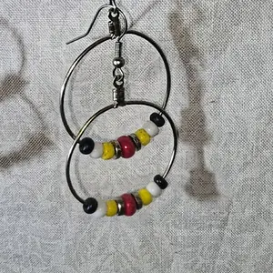 Handmade Native American Earrings with Colorful Beads and Hoop Design for Unique Jewelry