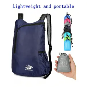 1pc New Ultralight Foldable Backpack, Versatile Travel Bag With Water Resistant Fabric