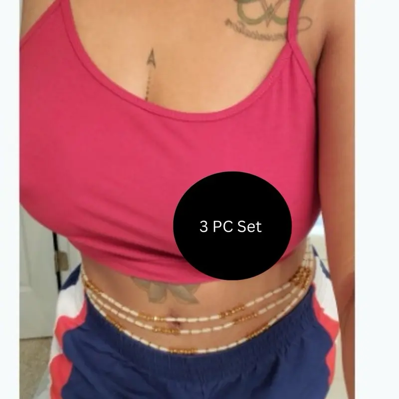 Subtle Glow-in-the-Dark TikTok Waist Beads – Variety of Styles – African Waist Jewelry – Tie-On (45”-50”) – Add to Cart, Buy Now – Price Per 3 PC Waist Bead Set