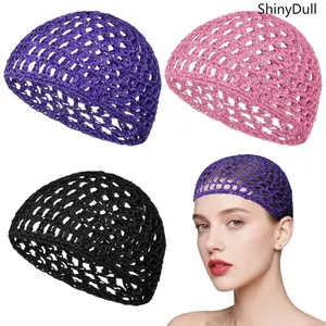 3-Pack Mesh Hair Wrap Caps – Soft Breathable Hair Nets for Hair Protection & Styling