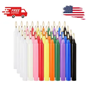 40 Pack Spell Chime Candles-4 Inch Multi-Colored Taper Candles Sticks