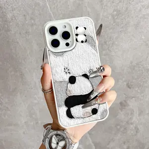 Panda Minimal Magnetic Snap Case for iPhone 17/16 Pro Max 15 Pro 14 13 12 Mini 11 XR XS Plus SE Shockproof Slim Protective Cover