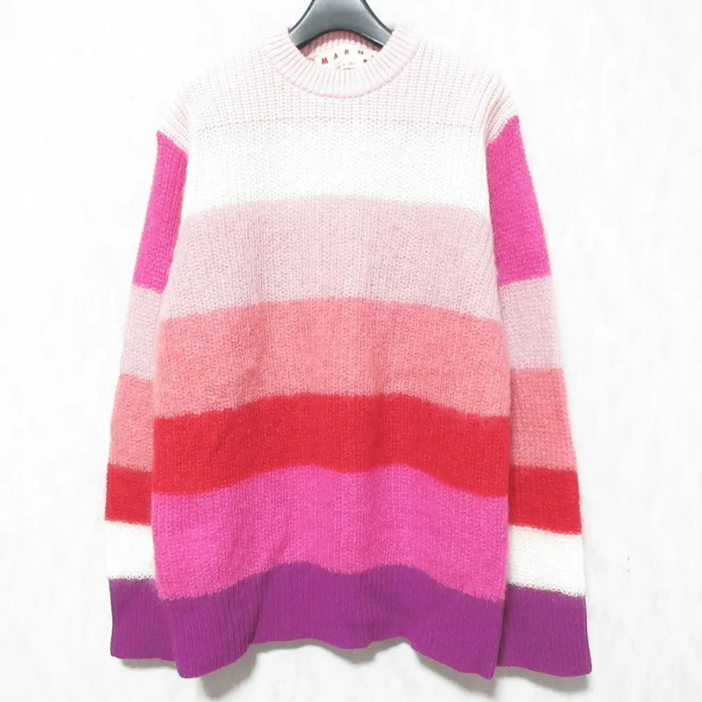 Pre-owned MARNI Wool Small Leather Goods Mohair Sweater