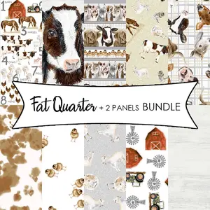 Little Seedlings Farm Fat Quarter + 2 Panels Bundle