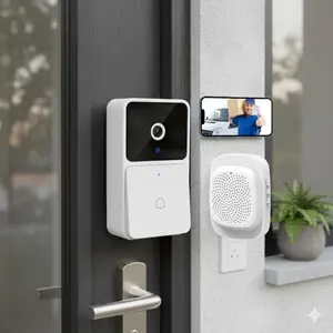 Wireless Video Doorbell Camera with 2-Way Audio, Night Vision & Cloud Storage | WiFi Smart Home Security System & Intercom Monitoring Device
