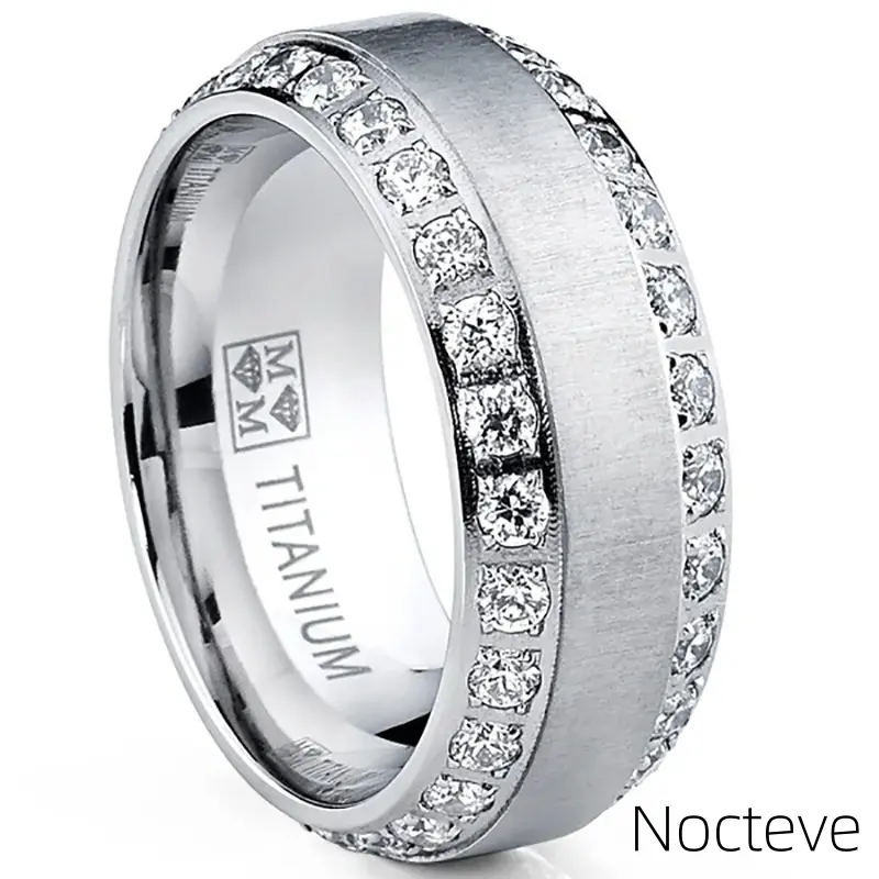 S925 Sterling Silver Micro Full Paved Cubic Zirconia His & Hers Couple Ring Set, Trend Romantic Promise Engagement Stackable Band, Valentine Anniversary Wedding Gift Jewelry for Lovers Daily Occasions