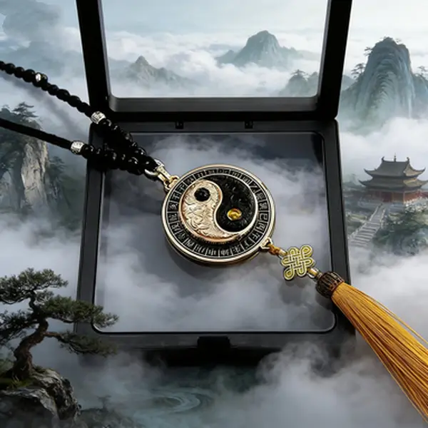 Car Hanging Ornament Yin-Yang Fortune Talisman Attracts Wealth Ensures Safe Travel Unique Luck Charm for Car Owners, Car Ornaments, Vehicle Decor