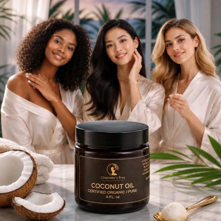 Charlotte's Prey Organic Coconut Oil Daily Moisturizer for Body Care