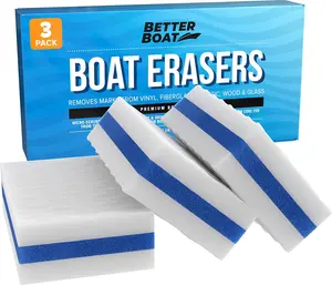 Boat Erasers by Better Boat - Cleaning Sponge for Scuff Marks & Grime, Marine Accessories & Gifts, Safe on Fiberglass Vinyl Gelcoat Deck Hull