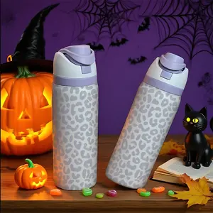 Leopard Print 30oz Stainless Steel Water Bottle with Straw, Insulated Cold Retention, Ideal for Outdoor Sports Travel Home Use Thermo Tumbler