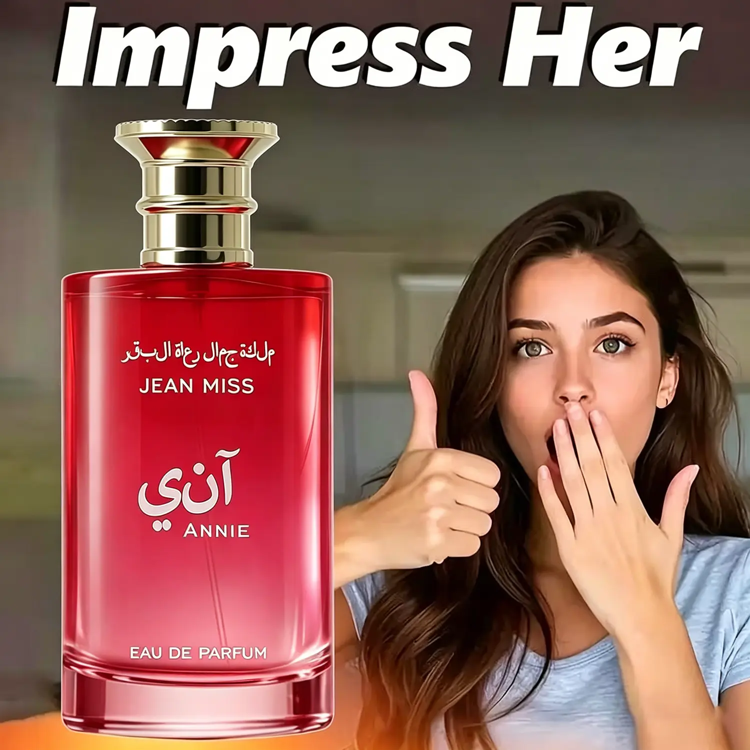 Women's Eau de Parfum, 100ml in a premium bottle design, featuring a romantic floral and woody fragrance blend. This Arabian perfume is a hair and body fragrance spray with a long-lasting scent that lasts up to 12 hours, perfect for dates or everyday use