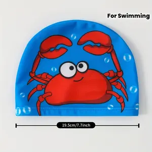Children's Swimming Cap for Boys and Girls, Cartoon Design, Comfortable and Non-Slip, Fashionable Swimming Hat