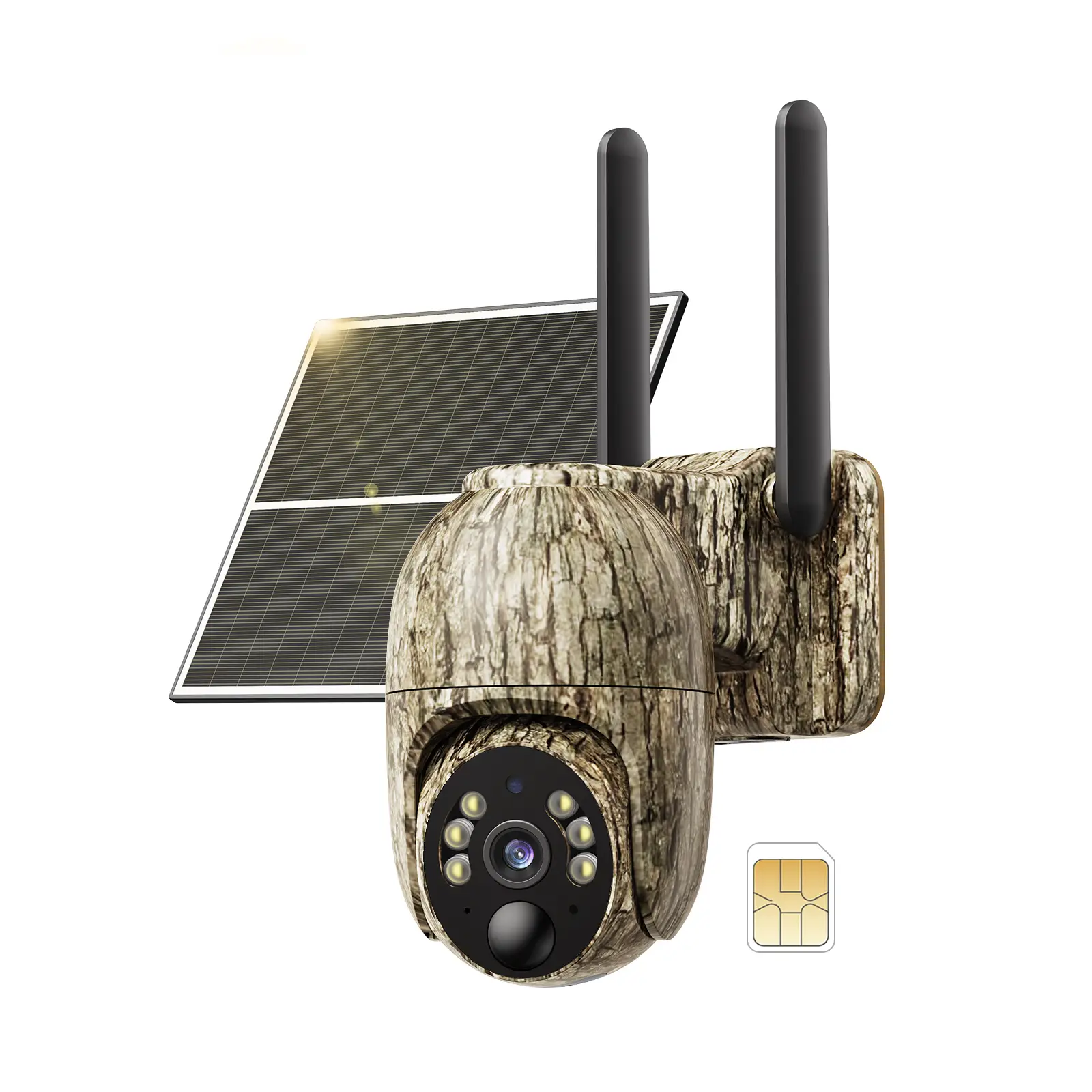 Solar Surveillance 4G LTE Cellular Security Camera – 2K HD Video 360° View, No WiFi, Remote APP Controlled, WaterProof, Motion Activated, Night Vision