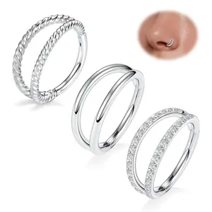 Double Hoop Nose Ring