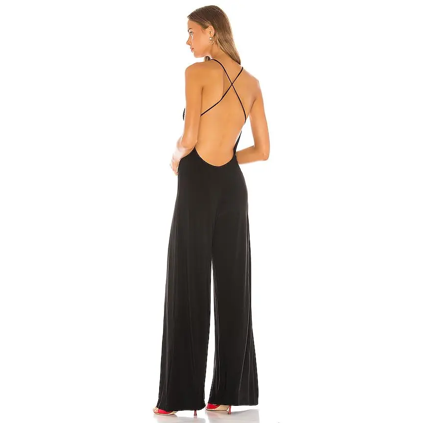Norma Kamali Low Back Slip Jumpsuit in Black
