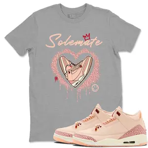 Unisex T-shirt to match Jordan 3 Valentines Day - Solemate. 100% Cotton for Casual Wear. Comfortable Summer Unisex T-Shirt to match Jordan Sneaker. Streetwear Style. urban outfitters