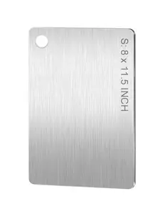 Pure Titanium Cutting Board for Kitchen - 100% Food Grade Double Sided Metal Chopping Board, Dishwasher Safe Non-Toxic Lightweight 1.2mm Thick Titanium Board with Handle, 3 Sizes S/L/XL (8x11.5", 9x13.5", 11x15.5")