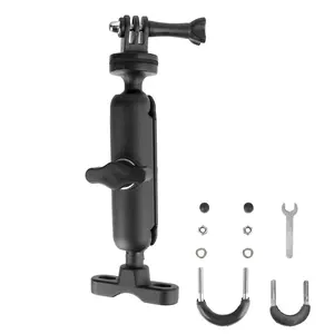Anti-shock Bicycle Holder Bracket Bike Handlebar Mount Motorcycle Camera Holder 360 Rotating For Action Camera /Video Recorder Motorcycle Accessories