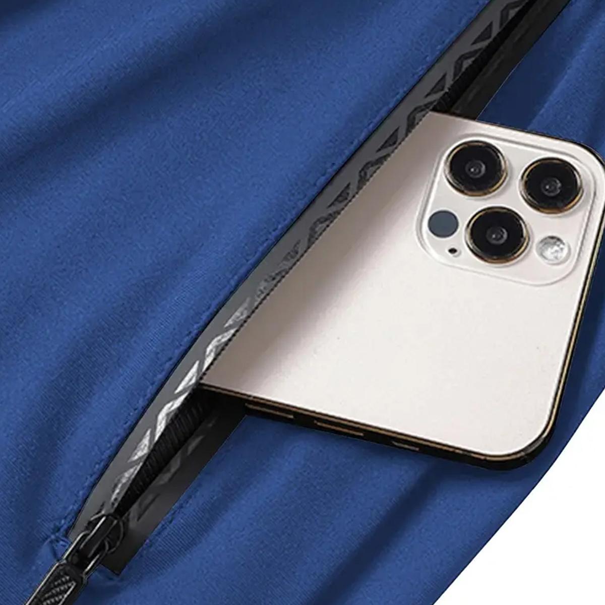 Men's Three-Piece Ice Silk Jogging Pants - Breathable - Stretchy Sports Trousers with Zippered Pockets - Suitable for Running, Fitness, and Outdoor Activities - Running Gear - Casual Sportswear - High Elasticity