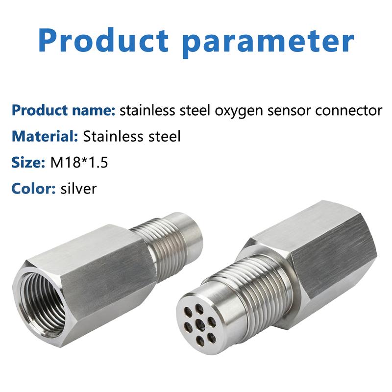 Oxygen Sensor Filter Adapter - Stainless Steel 304 Reducing Pipe Connector Extension Pipe Fitting - Car Extension Screw Oxygen Sensor Filter Adapter - Stainless Steel 304 Reducing Pipe Connector Extension Pipe Fitting - Car Extension Screw
