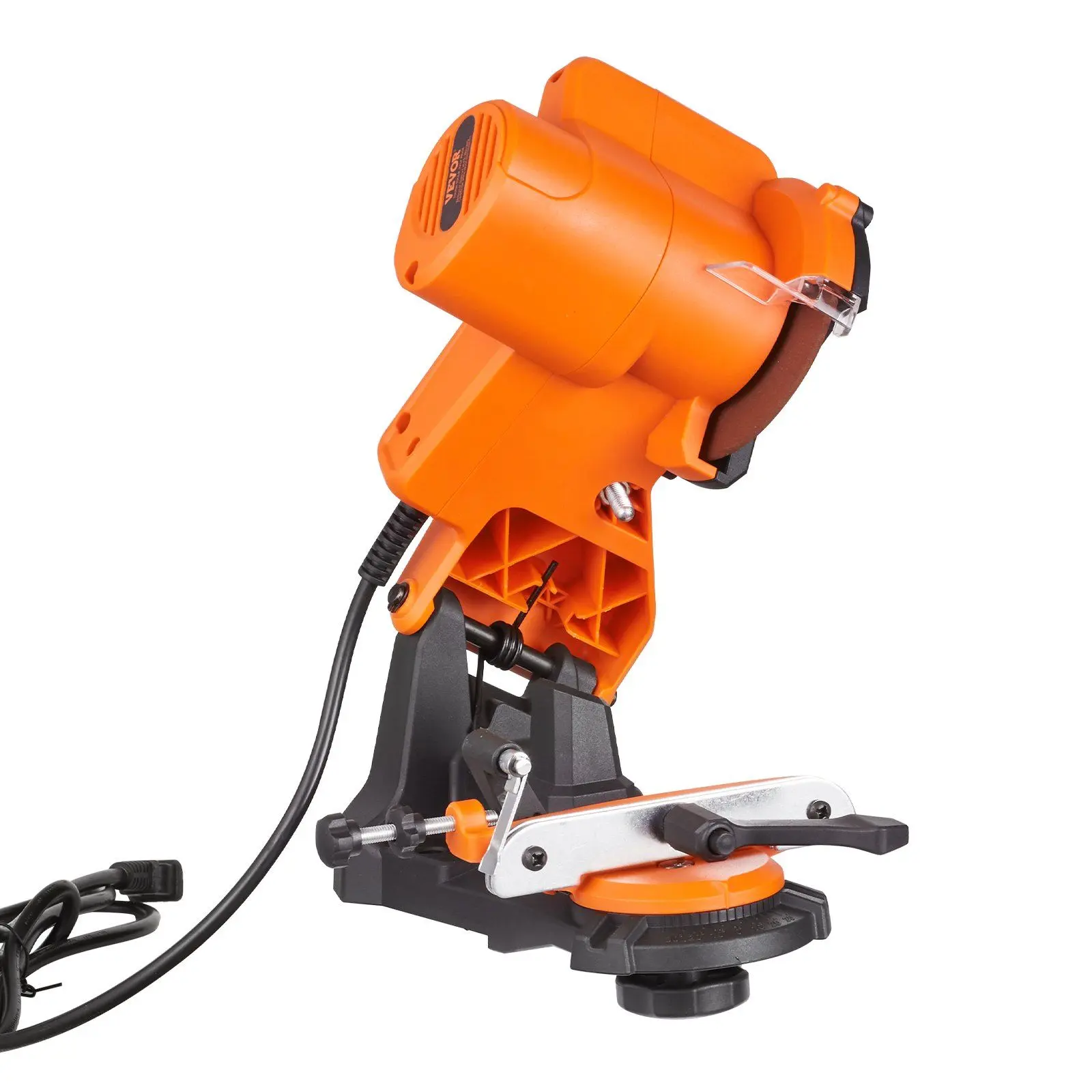 VEVOR Electric Chainsaw Sharpener, 140W 5700 RPM, Anti-Slip Grip Handle, 3 Interchangeable Grinding Wheels, Fits 0.25" to 0.404" Pitch Chains, 3 Grinding Wheels