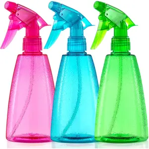 Spray Bottles 3-Pack, 16 Oz, Mist & Stream, Plastic Water Spray Bottle for Hair, Plants, Cleaning Solutions, BBQ, Cat Dog Spray Correction Behavior - Leak Proof - Empty Spray Bottles Adjustable Organiser