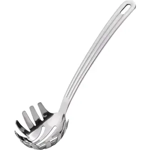 Stainless Steel 9.06 inch Spaghetti Server Spoon with  - Pasta Fork Pasta Server Noodle Spoon Heavy Duty Cooking Utensils Classic Dishwasher Safe