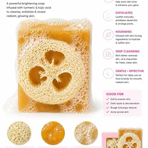 Turmeric+Honey & Kojic Acid- Loofah Soap Bar